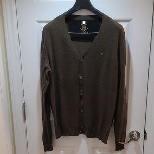 Diesel Men's Olive Cardigan Sweater